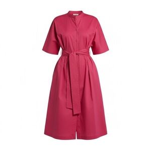 LIVIANA CONTI Fuchsia Cotton Shirt Dress